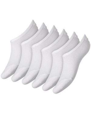 S.oliver Füßlinge Essentials (6-Paar) Mit Rutschfester Silikonschicht - Weiß