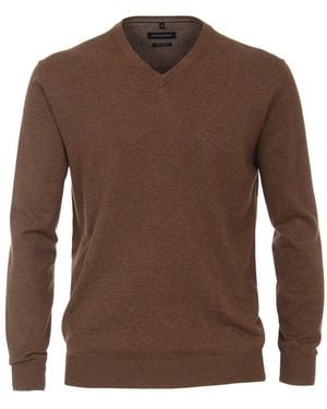 CASA MODA Strickpullover Pullover Uni - Braun
