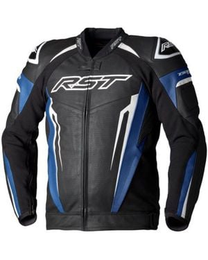 VRST Motorradjacke Tractech EVO 5 Motorrad Lederjacke Rückenprotektor enthalten,herausnehmbares Innenfutter,Perforiert - Schwarz