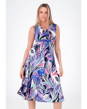 YC Fashion & Style Sommerkleid mit Allover-Print – ärmellos & schwingend Basic - Weiß