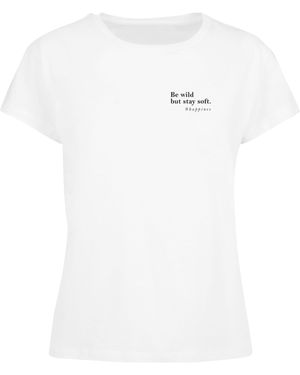 Merchcode T-Shirt Ladies Happines Box Tee (1-tlg) - Weiß