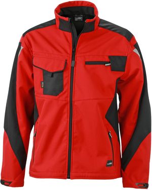 James & Nicholson & Softshelljacke JN 844 Workwear Sommer Softshell Jacke - Rot