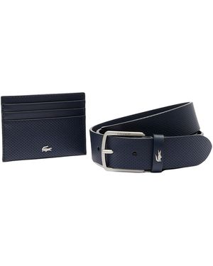 Lacoste Ledergü Accessoire Geschenkset - Blau