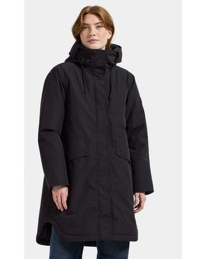 Didriksons Winterjacke Damen Winterparka Wasserdicht Lilian Mit Kapuze Mit Taschen - Blau