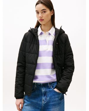 Tommy Hilfiger Steppjacke TJW SLIM LW HOODED PADDED JACKET - Schwarz