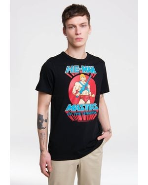 Logoshirt T-Shirt He-Man mit großem Masters of the Universe-Aufdruck - Schwarz