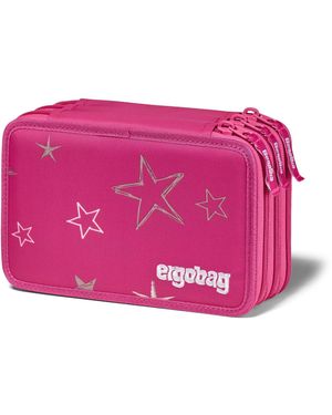 ergobag Federmä Maxi Mäppchen, (41-tlg), mit Stiften befüllt - Pink