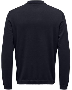 Only & Sons Strickjacke WYLER (1-tlg) Plain/ohne Details - Blau