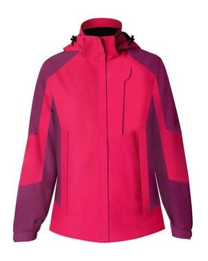 ATLASLAVA Softshelljacke Damen, Wasserdichte Wander‑ Und Regenjacke (1-St) Winddichte Outdoor Jacke Für Wandern Und Alltag - Pink