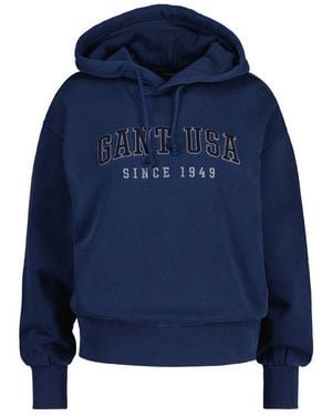 GANT Sweater Damen Sweatshirt Baumwolle - Blau