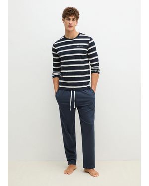 Marc O' Polo Schlafanzug Mix N Match Cotton - Blau