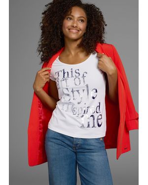 Laura Scott T-Shirt sehr figurbetonte Passform, mit Rundhalsausschnitt - Rot