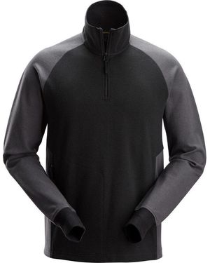 Snickers Workwear Rundhalspullover 2-Farben HZ Sweatshirt - Schwarz