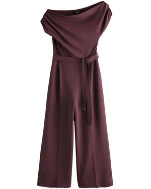 Next Geraffter Jumpsuit für besondere Anlässe (1-tlg) - Lila