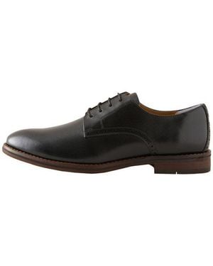 Next Derby-Schuhe Aus Leder Schnürschuh - Schwarz