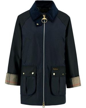 Barbour Outdoorjacke Kurzer Wachsmantel Kettlewell Freizeit - Blau