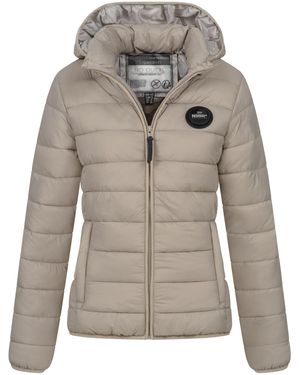 GEOGRAPHICAL NORWAY Übergangsjacke Steppjacke Outdoor Frühlingsjacke leicht Kapuze - Grau