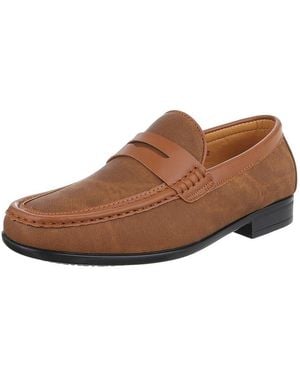 CoolWalk Stilvoller Komfortschuh – Elegante Loafer Für Jeden Anlass Slipper (89229286) Blockabsatz Slipper - Braun