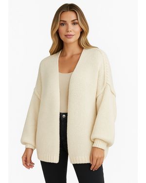 Worldclassca Cardigan Strickjacke Cardigan Uni Open Front Pullover) - Natur