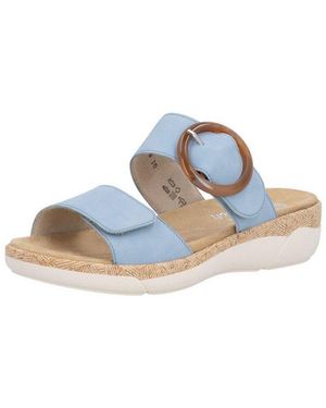 Remonte Pantoletten Lederimitat Pantolette - Blau