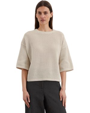 Marc O' Polo Rundhalspullover aus softem Organic Cotton - Natur