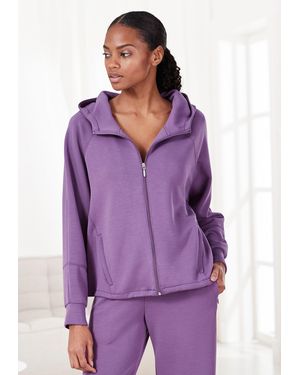French Connection Sweatjacke mit seitlichen Reißverschlusstasche, Loungewear - Lila