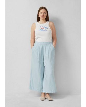 QS 7/8-Hose Hose Culotte Aus Leinemix - Blau