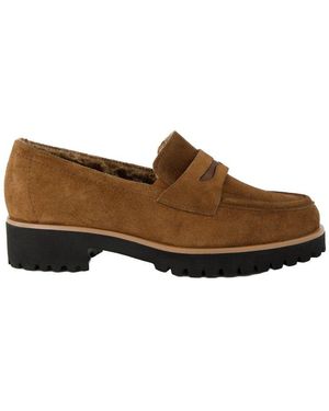 Paul Green 1233-001, Warmfutter, Slipper & Mokassin, Damen Slipper - Braun