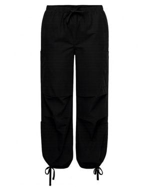 Urban Classics Cargohose Ladies Cotton Cargo Parashute Pants (1-Tlg) - Schwarz