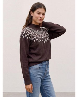 Vero Moda Strickpullover Vmkarla Ls Highneck Pullover Boo Materialmix - Blau