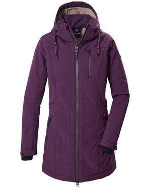 G.i.g.a. Dx Softshellparka Gw 61 Wmn Sftshll Prk Winddichter, Wasserabweisender Damen Softshell Parka Mit Teddyfleece - Lila