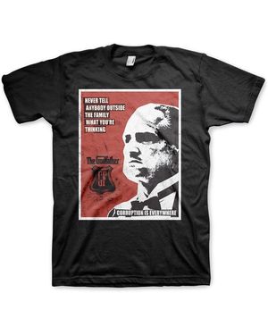 The Godfather Never Tell Anybody Big Tall T-Shirt - Schwarz