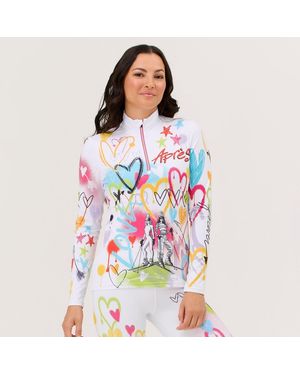 Krimson Klover Langarmshirt Graffiti Girls Top (1-tlg) - Blau
