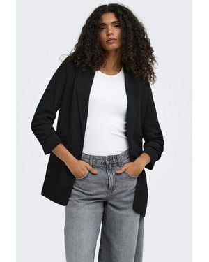 ONLY Longblazer Onlkalina 3/4 Open Blazer Cc Tlr Materialmix, Loose Fit - Grau