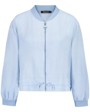 Sublevel Blouson Biker Design mit Reißverschluss und Rippbündchen Bomber_Jacket - Blau