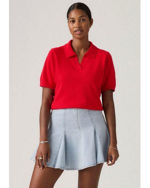 Levi's Kurzarmpullover Super Soft Polo Sweater - Rot