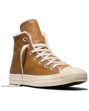 Converse Chuck Taylor All Star Sneaker Wasserabweisendes Leder, Gefüttert - Natur