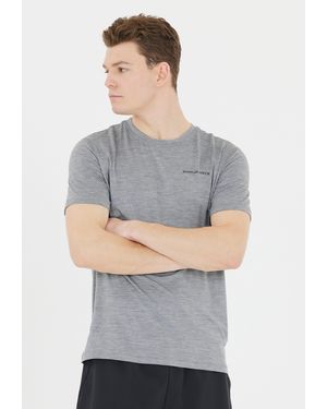 Endurance Kurzarmshirt Abdon M /S Tee Light Grey Melange - Grau