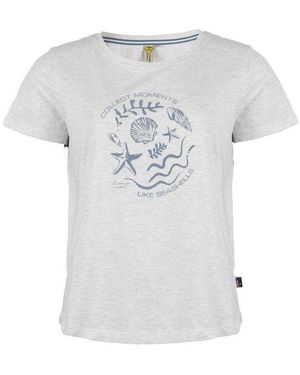 ROADSIGN australia T-Shirt Sea Rhythm (1, 1-Tlg. 1) Mit Maritimem Print, Klassischer Schnitt, Aus Weicher Baumwolle - Weiß