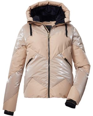 Killtec KSW 113 WMN SKI QLTD JCKT Winddichte, wasserabweisende Skijacke mit 10.000 mm Wassersäule - Natur