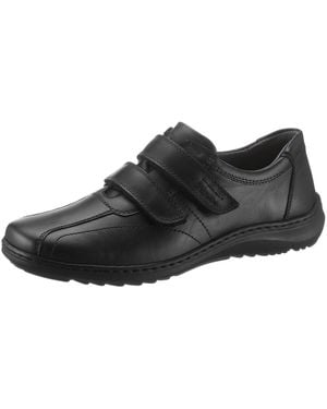 Waldläufer Herwig Klettschuh Slipper, Komfortschuh, Freizeitschuh Mit Klettverschlüssen, G-Weite - Schwarz