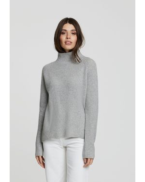 MARC & ANDRÉ Stehkragenpullover DELIGHTFUL mit Stehkragen - Grau