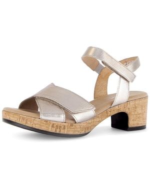 Gabor Kreta Sandalette, Blockabsatz, Sommerschuh, Sandale - Schwarz