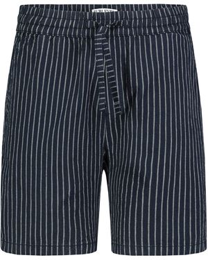 Sublevel Chinoshorts Mit trendigem Streifenmuster und Kordelzug Gestreifte Bermudas - Blau