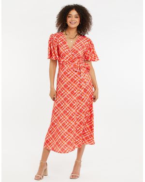 Threadbare Sommerkleid THB Malika (1-tlg) mit Volants - Rot
