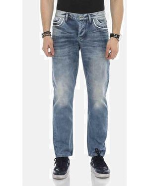 Cipo & Baxx DENIM bequeme Jeans im Regular Fit-Schnitt, CD594 - Blau