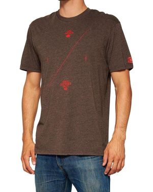 100% Astra T-Shirt - Brown Heather (1-tlg) - Schwarz