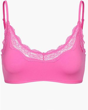 cfab by creamy fabrics Cfab (creamy fabrics) Bügelloser BH Lace Bralette-Rosa Pink-XL (1-tlg)