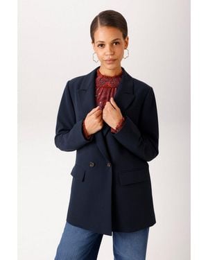 Aniston CASUAL Longblazer Mit Reverskragen - Blau