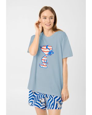 Codello Print-Shirt (1-tlg) Mit Snoopy-Motiv - Blau